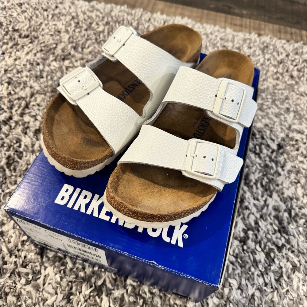 Birkenstock  White Double Strap Sandals